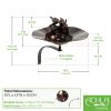 Antiqued Birdbath w/ Birds- Wall Mount Bracket