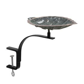 Aspen Leaf Birdbath- Rail Mount Bracket