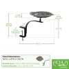 Aspen Leaf Birdbath- Rail Mount Bracket