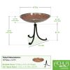 Red African Daisy Birdbath- Tripod Stand