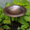 18" Classic Copper Birdbath- Tulip Stand