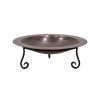 18" Classic Copper Birdbath- Short Stand