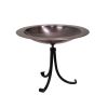 18" Classic Copper Birdbath- Tripod Stand