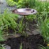 18" Classic Copper Birdbath- Stake