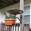 18" Classic Copper Birdbath- Wall Mount Bracket
