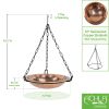 12" Copper Hanging Birdbath
