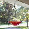 12" Red Hanging Birdbath