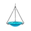 12" Teal Hanging Birdbath
