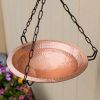 14" Solid Copper Hanging Birdbath