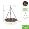 18" Classic Copper Hanging Birdbath