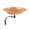 Hammered Copper Birdbath w/ Rim- Wall Mount Bracket