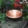 Hammered Solid Copper Birdbath- Short Stand