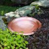 Hammered Solid Copper Birdbath Bowl, Non-threaded