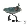 Scallop Shell Birdbath- Over Rail Bracket