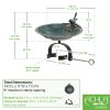 Scallop Shell Birdbath- Over Rail Bracket
