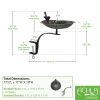 Scallop Shell Birdbath- Rail Mount Bracket