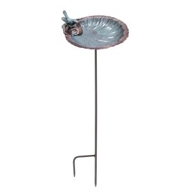 Scallop Shell Birdbath- Stake