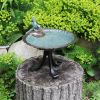 Scallop Shell Birdbath- Tripod Stand