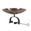 Burnt Copper Birdbath- Over Rail Bracket