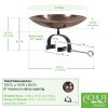 Burnt Copper Birdbath- Over Rail Bracket