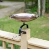 Burnt Copper Birdbath- Over Rail Bracket