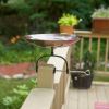 Burnt Copper Birdbath- Over Rail Bracket