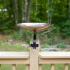 Burnt Copper Birdbath- Over Rail Bracket