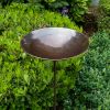 Burnt Copper Birdbath- Stake