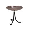 Burnt Copper Birdbath- Tripod Stand