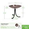 Burnt Copper Birdbath- Tripod Stand