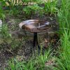 Burnt Copper Birdbath- Tripod Stand