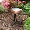 Burnt Copper Birdbath- Tripod Stand
