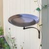 Burnt Copper Birdbath- Wall Mount Bracket
