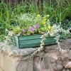Small Green Galvanized Flower Box