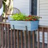 Medium Blue Flower Box- Clamp-On Brackets