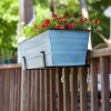Medium Blue Flower Box- Clamp-On Brackets