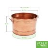 Round Hammered Copper Plated Tub