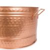 Round Hammered Copper Plated Tub