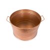 Round Hammered Copper Plated Tub