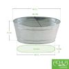 Small Oval Galvanized Tub