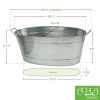 Large Oval Galvanized Tub