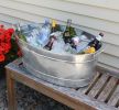 Large Oval Galvanized Tub