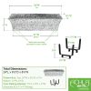 Embossed Flowerbox Bracket Kit for 2x4 Railing