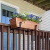 Small Copper Flower Box- Clamp-On Brackets