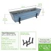 Small Blue Flower Box- 2x6 Railing Brackets