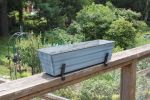 Small Blue Flower Box- 2x6 Railing Brackets