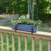 Small Blue Flower Box- 2x6 Railing Brackets