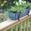 Small Blue Flower Box- 2x6 Railing Brackets