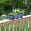Small Blue Flower Box- 2x6 Railing Brackets