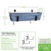 Small Blue Flower Box- Clamp-On Brackets